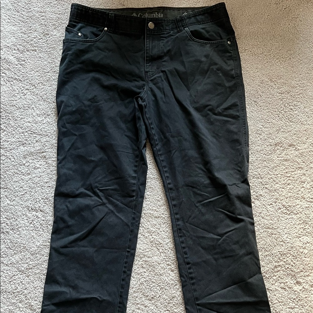 Columbia Mens Straight Leg Dark Wash Jeans 36W 44L
